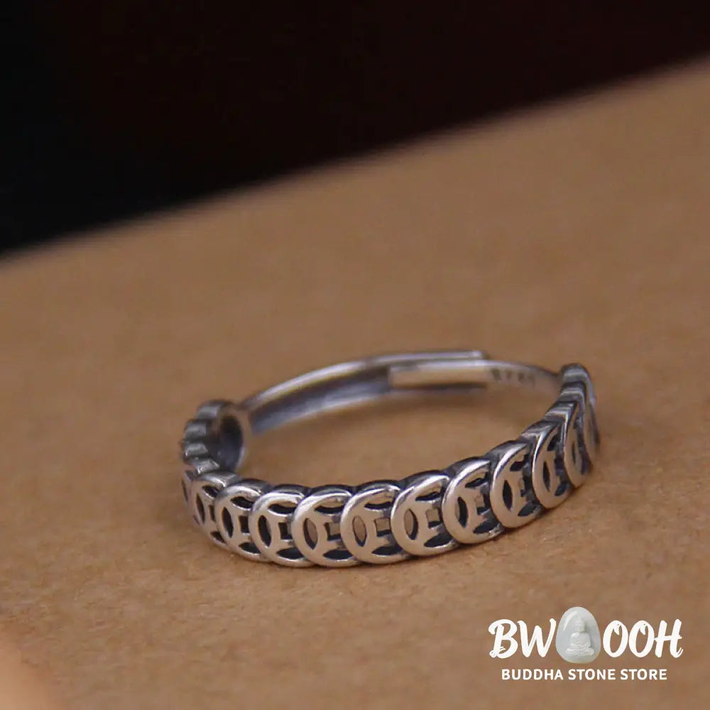 Buddha Stones Vintage Copper Coin Design Luck Adjustable Ring - BWOOOH - Ring