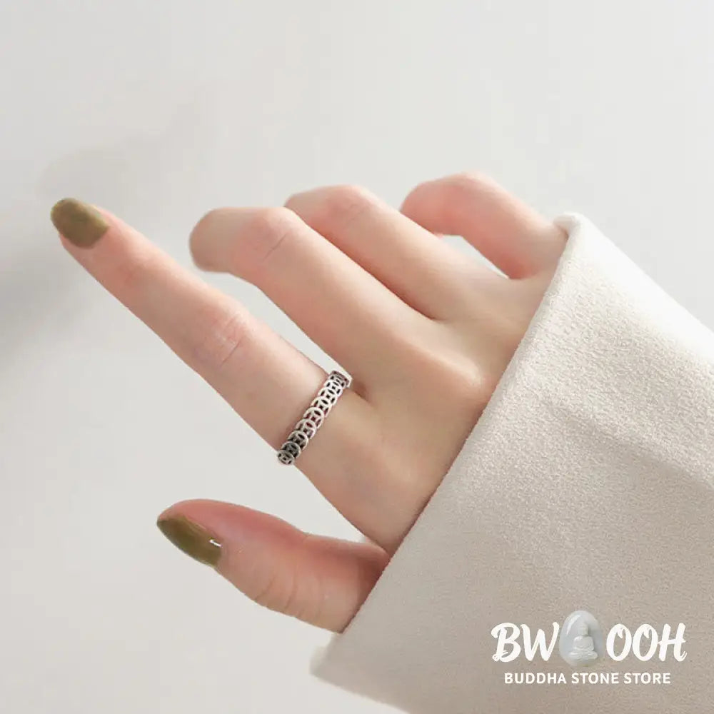 Buddha Stones Vintage Copper Coin Design Luck Adjustable Ring - BWOOOH - Ring