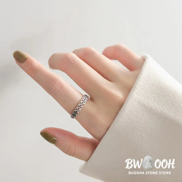 Buddha Stones Vintage Copper Coin Design Luck Adjustable Ring - BWOOOH - Ring