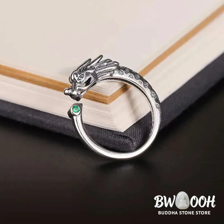 Buddha Stones Vintage Dragon Design Success Strength Adjustable Ring - BWOOOH - Dragon(Protection♥Success) - Ring