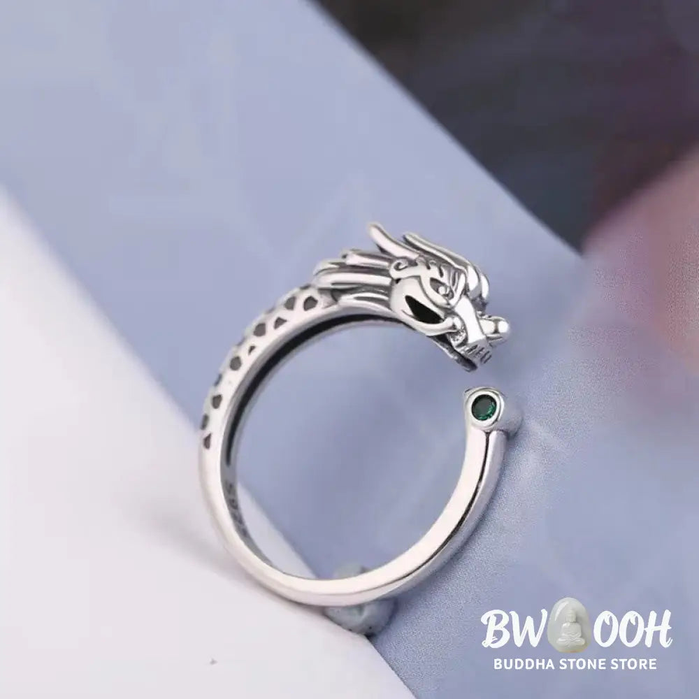Buddha Stones Vintage Dragon Design Success Strength Adjustable Ring - BWOOOH - Dragon(Protection♥Success) - Ring