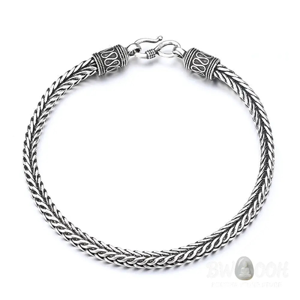 Buddha Stones Vintage Dragon Keel Braided Twisted Design Wealth Buckle Bracelet - BWOOOH - Bracelet