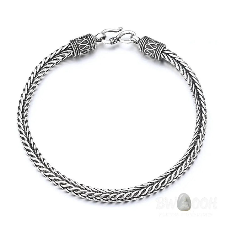 Buddha Stones Vintage Dragon Keel Braided Twisted Design Wealth Buckle Bracelet - BWOOOH - Bracelet