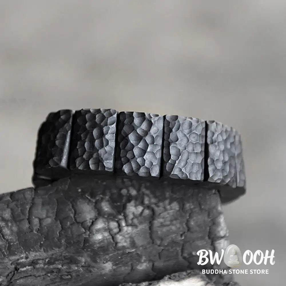 Buddha Stones Vintage Ebony Wood Texture Peace Couple Bracelet - BWOOOH - Bracelet