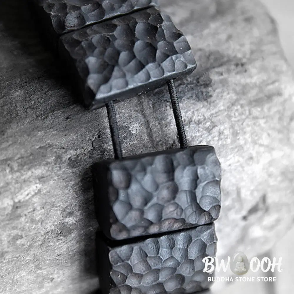 Buddha Stones Vintage Ebony Wood Texture Peace Couple Bracelet - BWOOOH - Bracelet