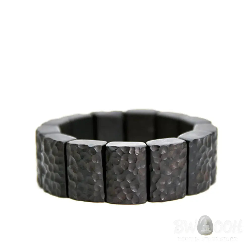 Buddha Stones Vintage Ebony Wood Texture Peace Couple Bracelet - BWOOOH - Bracelet
