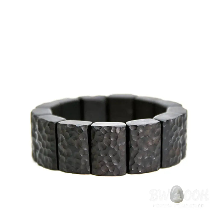 Buddha Stones Vintage Ebony Wood Texture Peace Couple Bracelet - BWOOOH - Bracelet