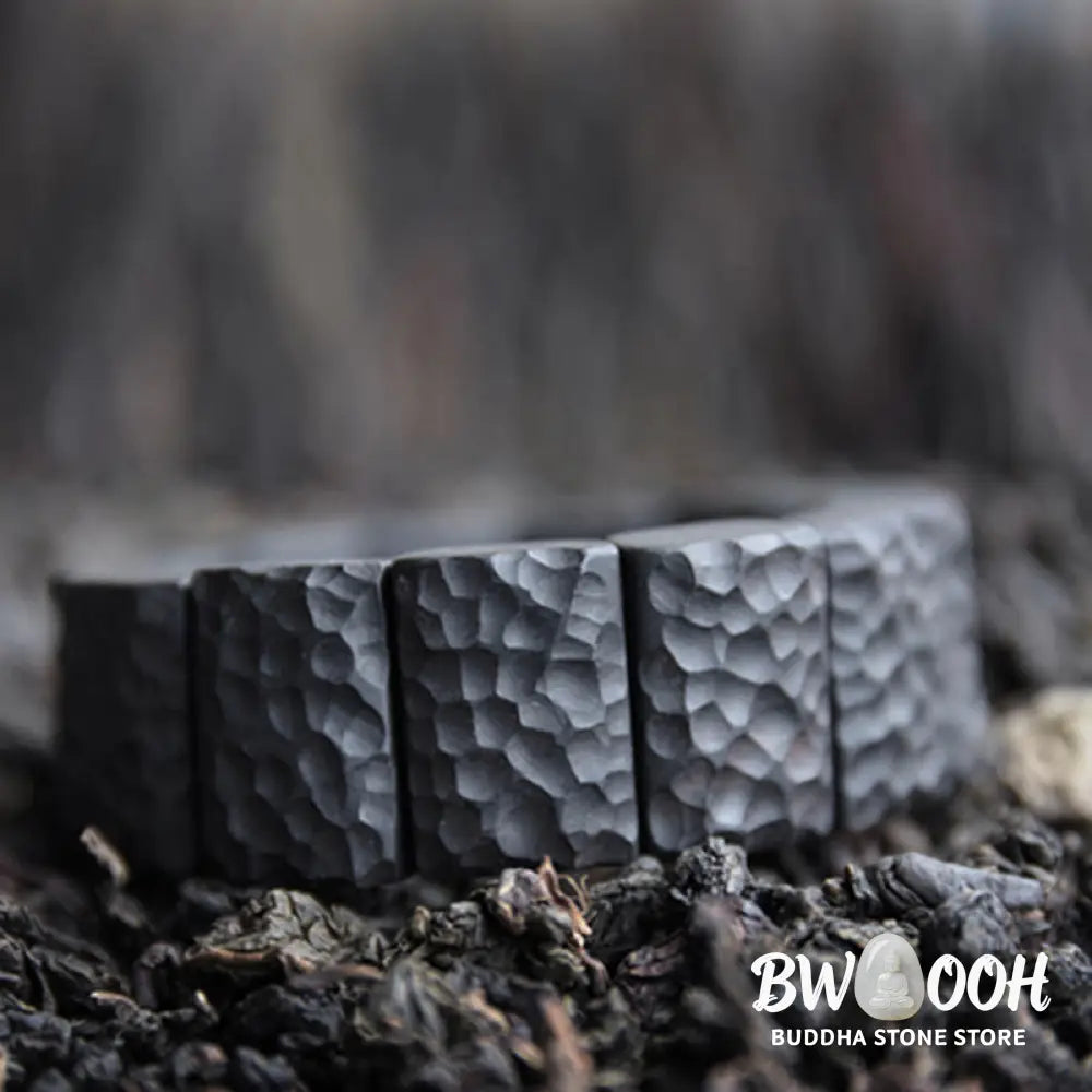 Buddha Stones Vintage Ebony Wood Texture Peace Couple Bracelet - BWOOOH - Bracelet