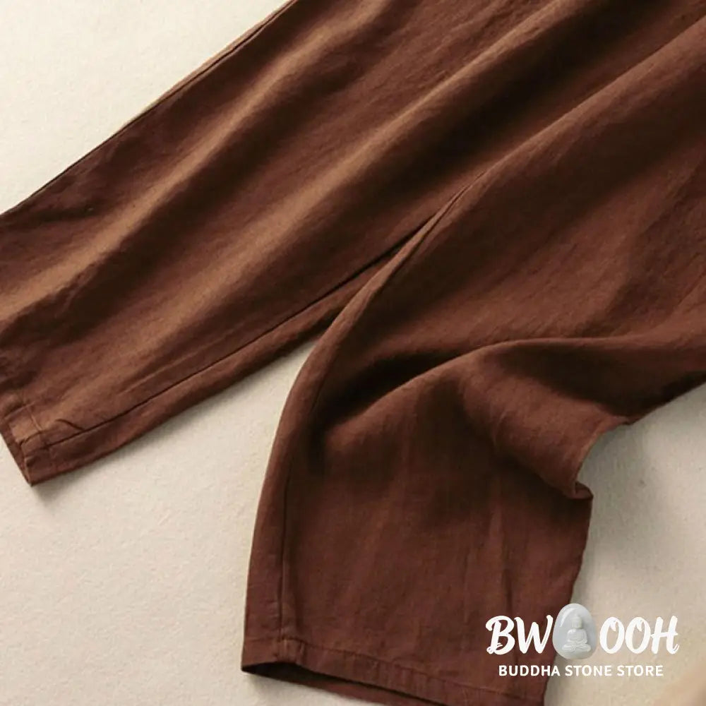BWOOOH printed harem pants - Vintage Embroidery Elastic Waist Capri H