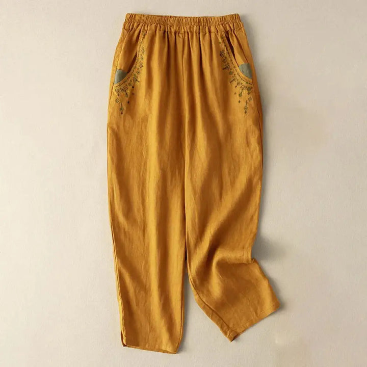 BWOOOH printed harem pants - Vintage Embroidery Elastic Waist Capri H