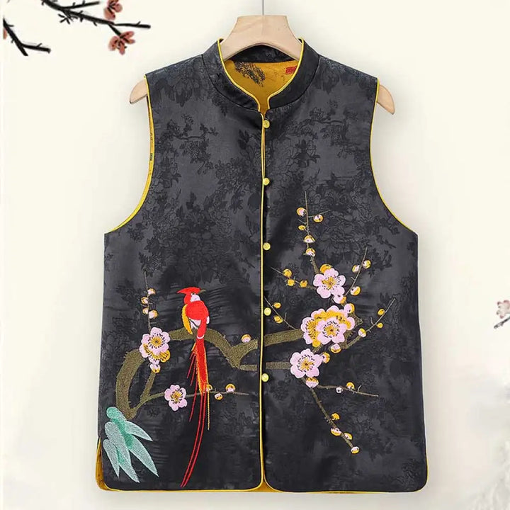 BWOOOH Vintage Embroidery Plum Blossom Pattern Double-Sid