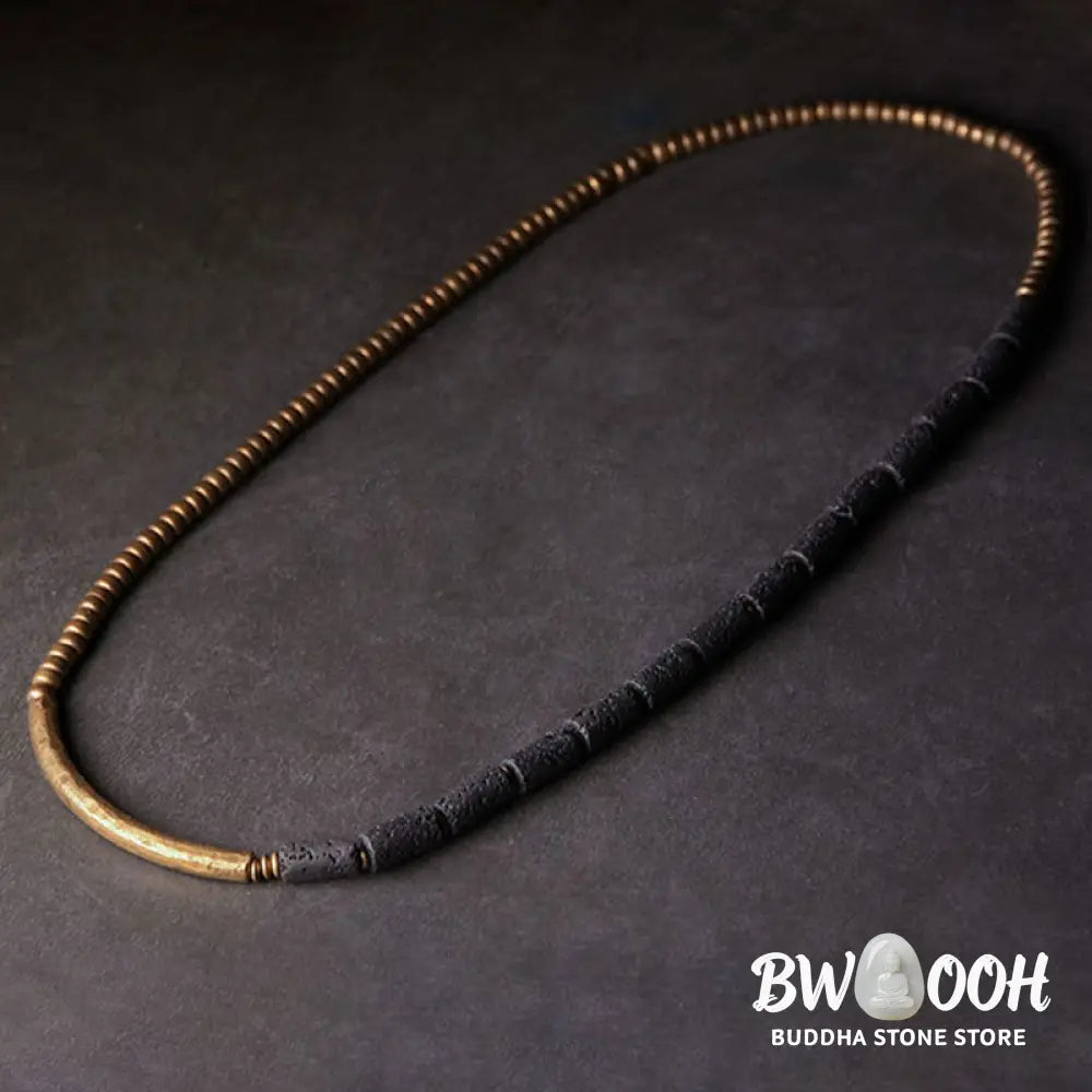 Buddha Stones Vintage Lava Rock Copper Beads Multi-layered Wrap Bracelet - BWOOOH - Bracelet