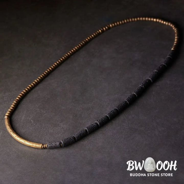 Buddha Stones Vintage Lava Rock Copper Beads Multi-layered Wrap Bracelet - BWOOOH - Bracelet