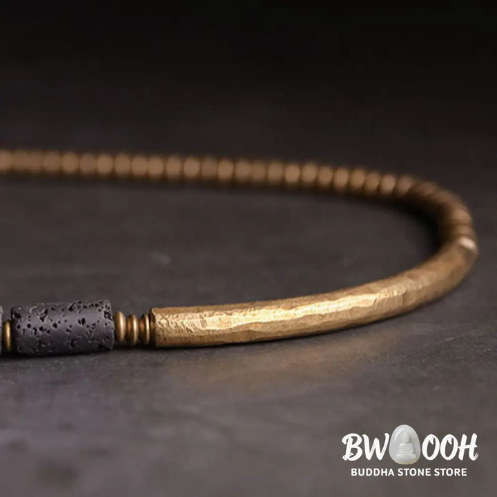 Buddha Stones Vintage Lava Rock Copper Beads Multi-layered Wrap Bracelet - BWOOOH - Bracelet