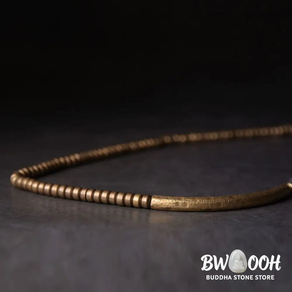 Buddha Stones Vintage Lava Rock Copper Brass Multi-turn Wrap Calm Bracelet - BWOOOH - Bracelet