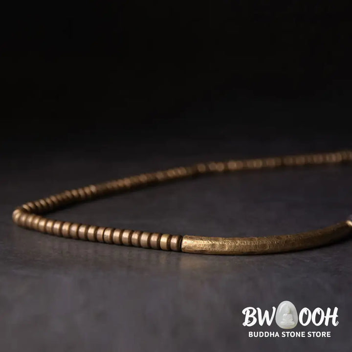 Buddha Stones Vintage Lava Rock Copper Brass Multi-turn Wrap Calm Bracelet - BWOOOH - Bracelet