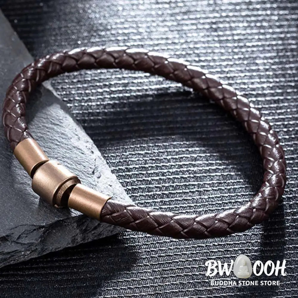 Buddha Stones Vintage Leather Rope Luck Braid String Bracelet - BWOOOH - Bracelet