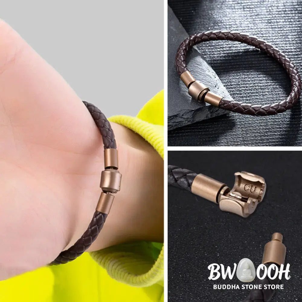 Buddha Stones Vintage Leather Rope Luck Braid String Bracelet - BWOOOH - Bracelet