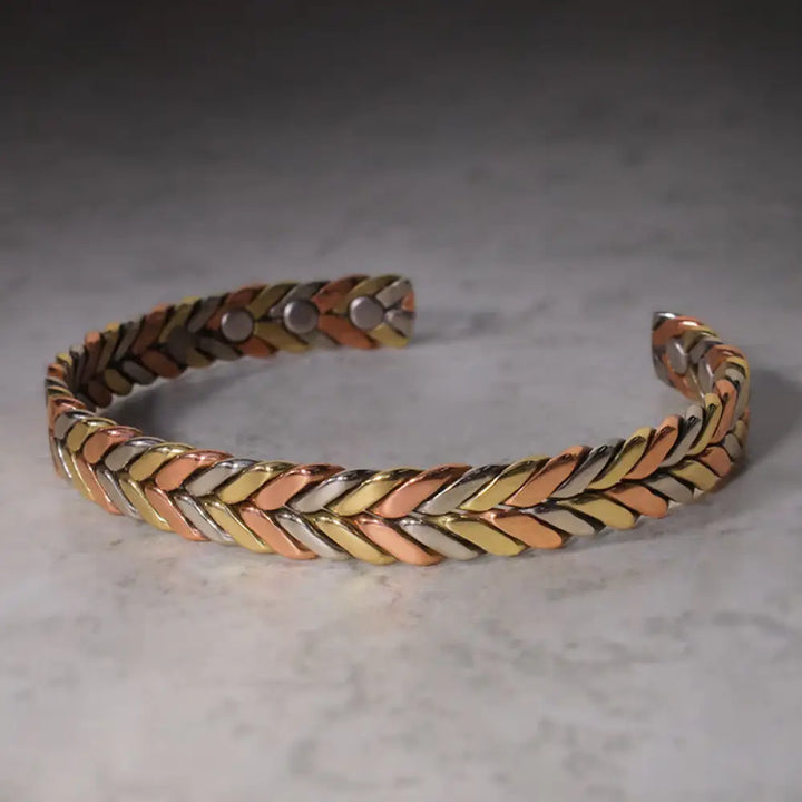 Buddha Stones Vintage Magnetic Copper Adjustable Cuff Bracelet Bangle - Copper - Bracelet Bangle