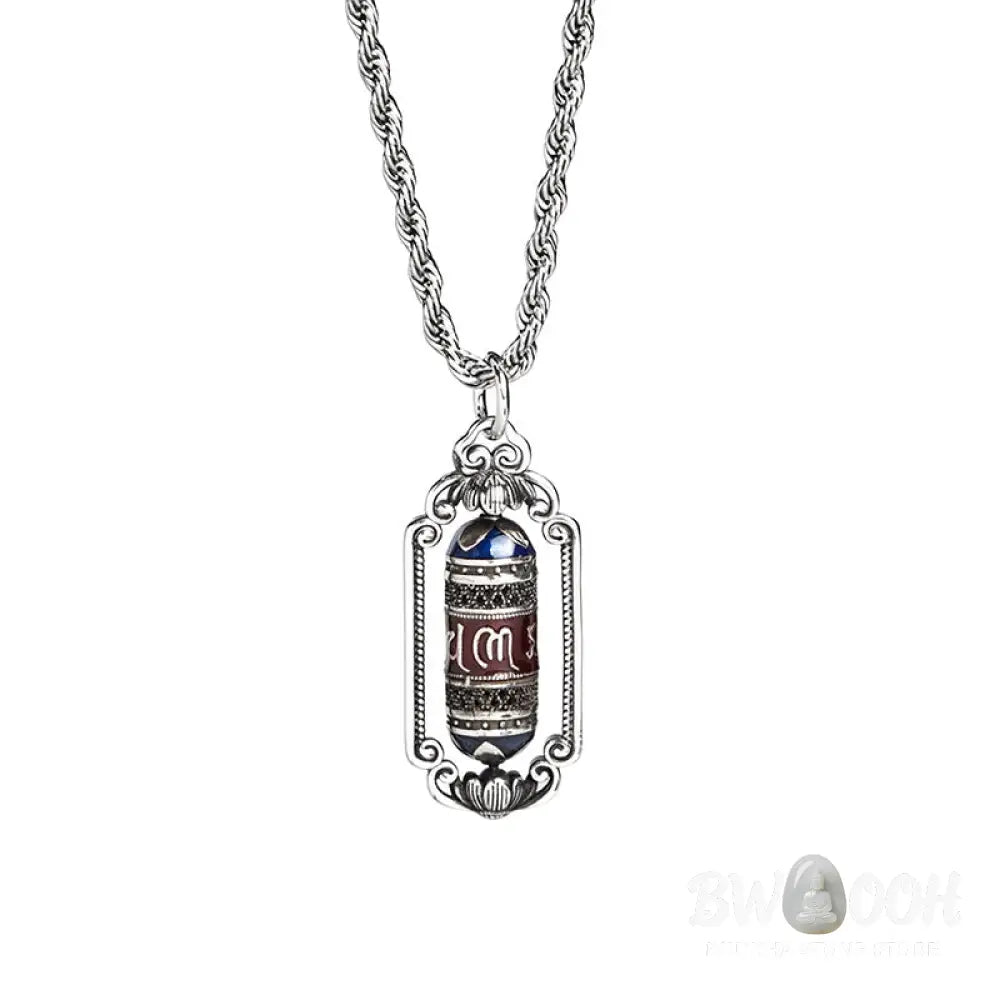 Buddha Stones Vintage Om Mani Padme Hum Prayer Wheel Copper Luck Pendant - BWOOOH - Copper(Wealth ♥ Luck) - Necklaces &amp;