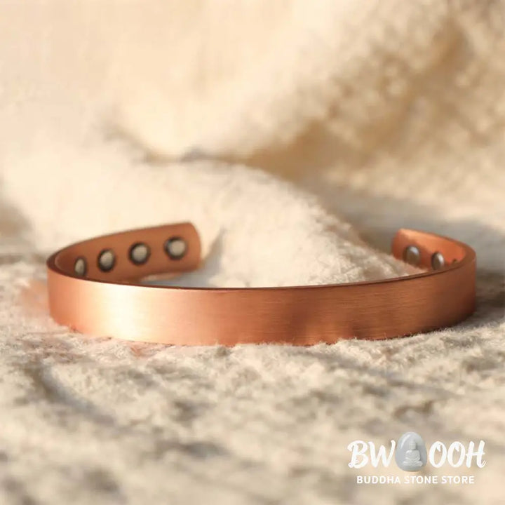 Buddha Stones Vintage Pattern Magnetic Copper Adjustable Cuff Bracelet Bangle - Copper - Bracelet Bangle