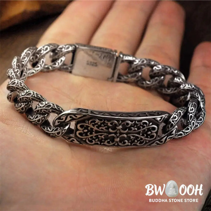 Buddha Stones Vintage Patterns Engraved Healing Bracelet - BWOOOH - Bracelet