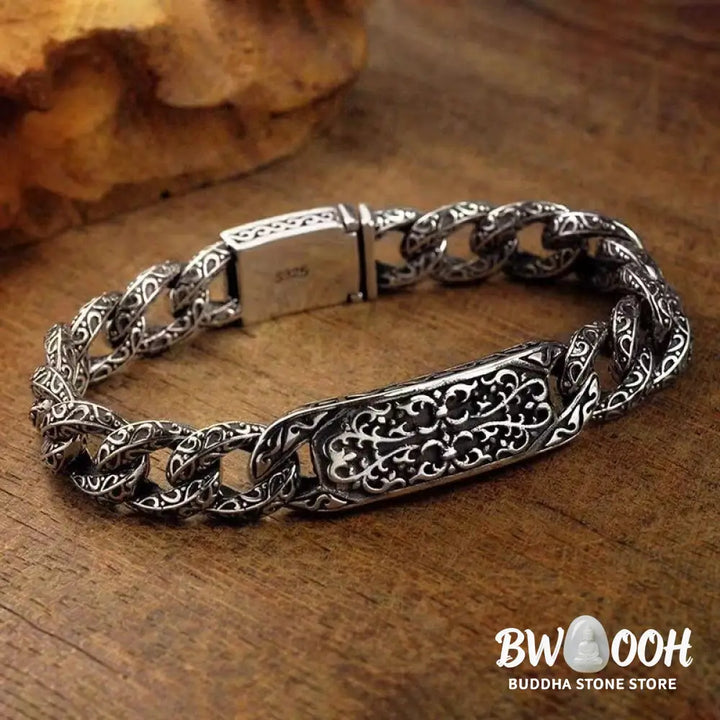 Buddha Stones Vintage Patterns Engraved Healing Bracelet - BWOOOH - Bracelet