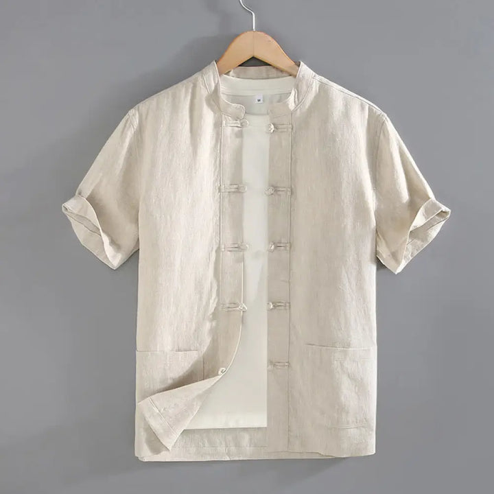 BWOOOH Vintage Plain Tang Suit Chinese Frog-Button Men&