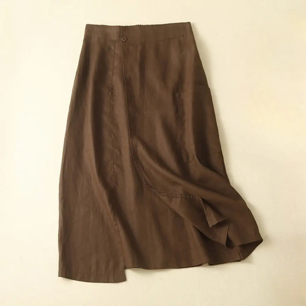 BWOOOH Vintage Summer Asymmetrical High Waist Women&
