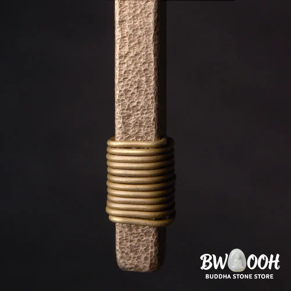 Buddha Stones Vintage Textured Design Brass Copper Wealth Necklace Pendant - BWOOOH - Copper(Wealth♥Luck) - Necklaces &amp;