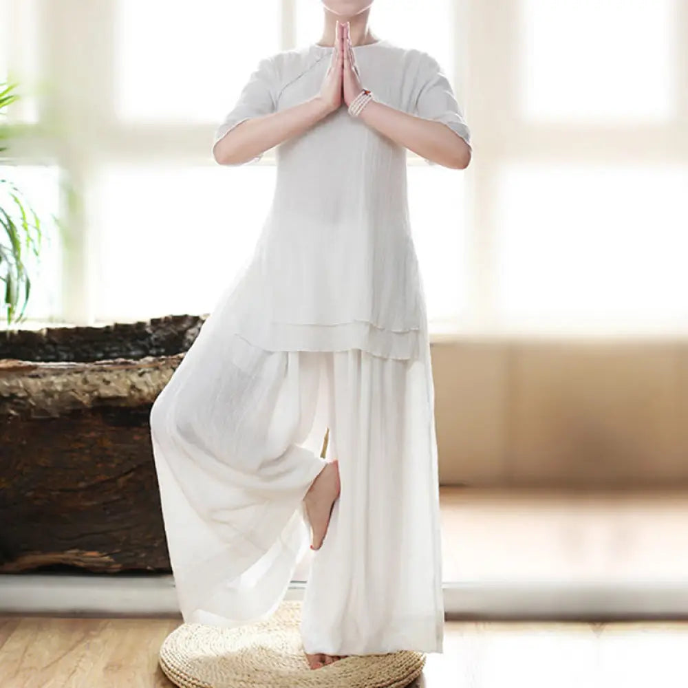 BWOOOH printed yoga pants - Vintage Yoga Zen Prayer Spiritual Medita