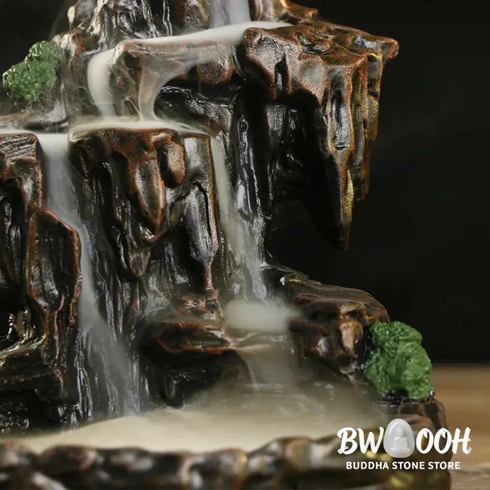 BWOOOH Waterfall Backflow Incense Burner Mountain Tower Incense Holders - Resin - Incense Burner
