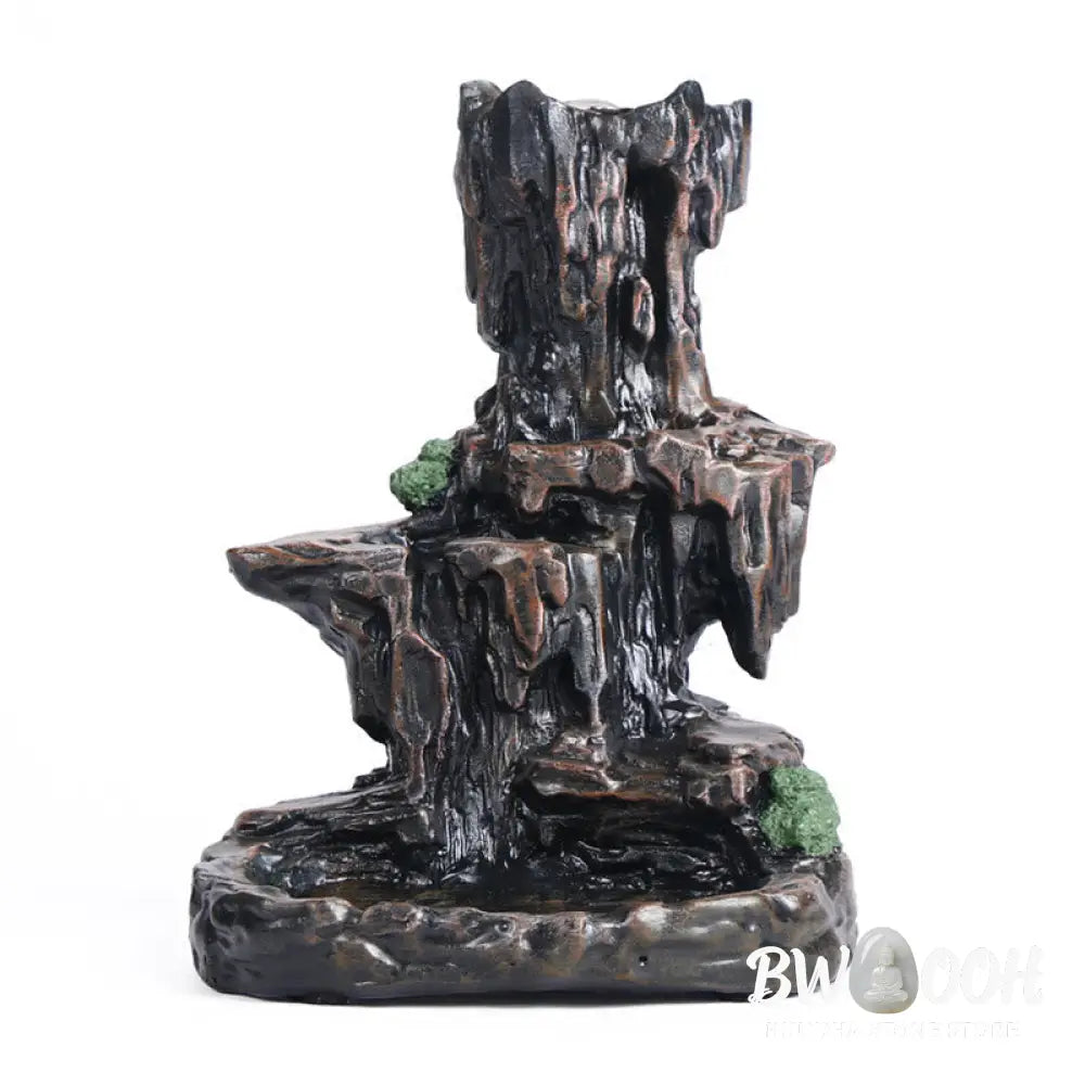 BWOOOH Waterfall Backflow Incense Burner Mountain Tower Incense Holders - Resin - Incense Burner