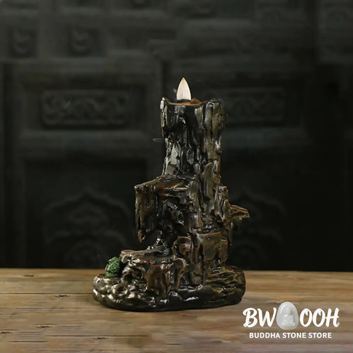 BWOOOH Waterfall Backflow Incense Burner Mountain Tower Incense Holders - Resin - Incense Burner