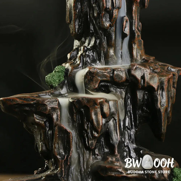 BWOOOH Waterfall Backflow Incense Burner Mountain Tower Incense Holders - Resin - Incense Burner