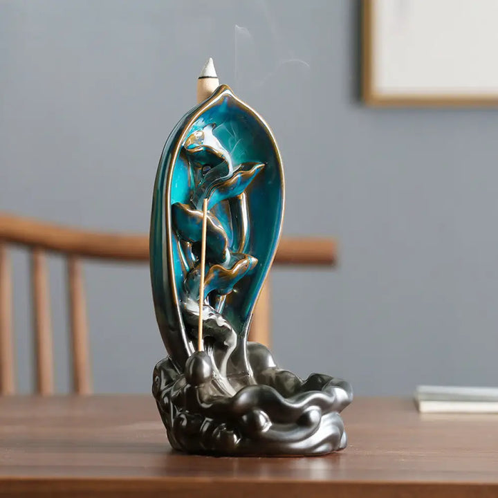 BWOOOH Waterfall Incense Burner Backflow Incense Holder - Incense Burner