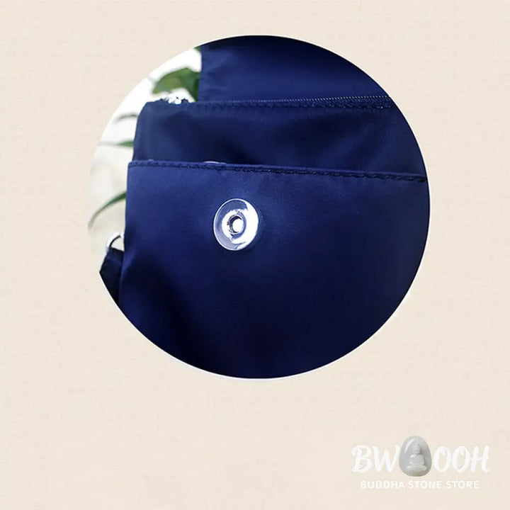 Buddha Stones Waterproof Handmade Embroidered Lotus Flowers Crossbody Bag Shoulder Bag Cellphone Bag - Bag