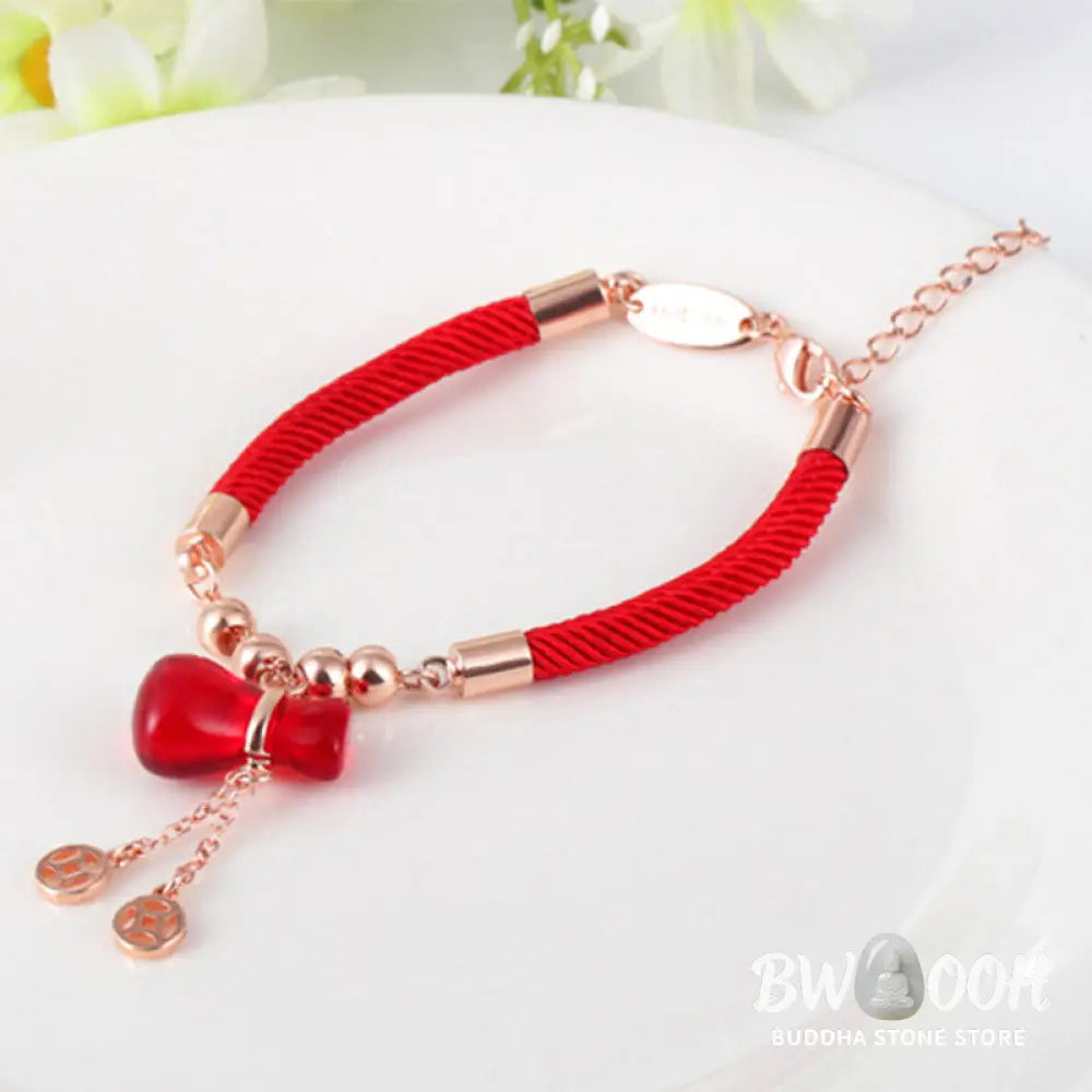 Buddha Stones Wealth Attractor Red Agate Red Rope Bracelet - Red Agate(Bracelet Size 18 + 3cm) - Bracelet
