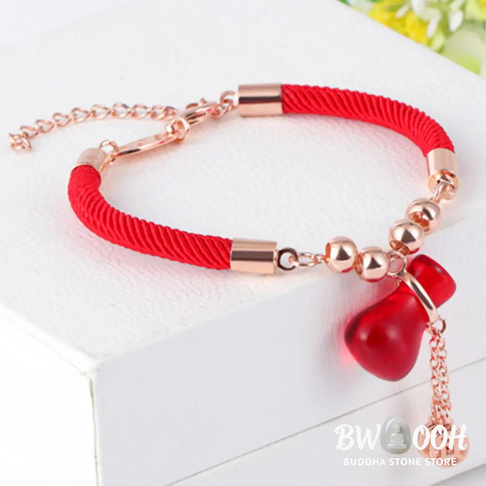 Buddha Stones Wealth Attractor Red Agate Red Rope Bracelet - Red Agate(Bracelet Size 18 + 3cm) - Bracelet