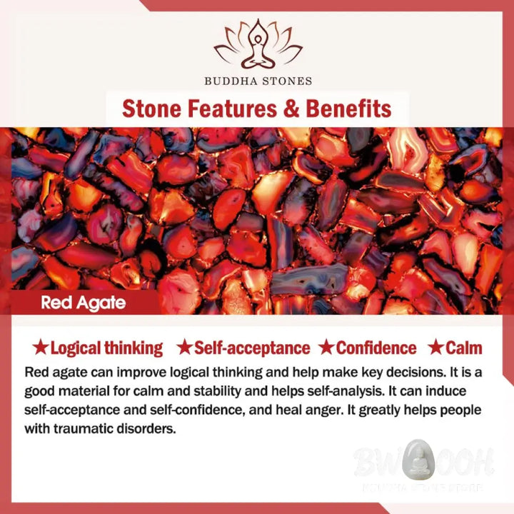 Buddha Stones Wealth Attractor Red Agate Red Rope Bracelet - Red Agate(Bracelet Size 18 + 3cm) - Bracelet
