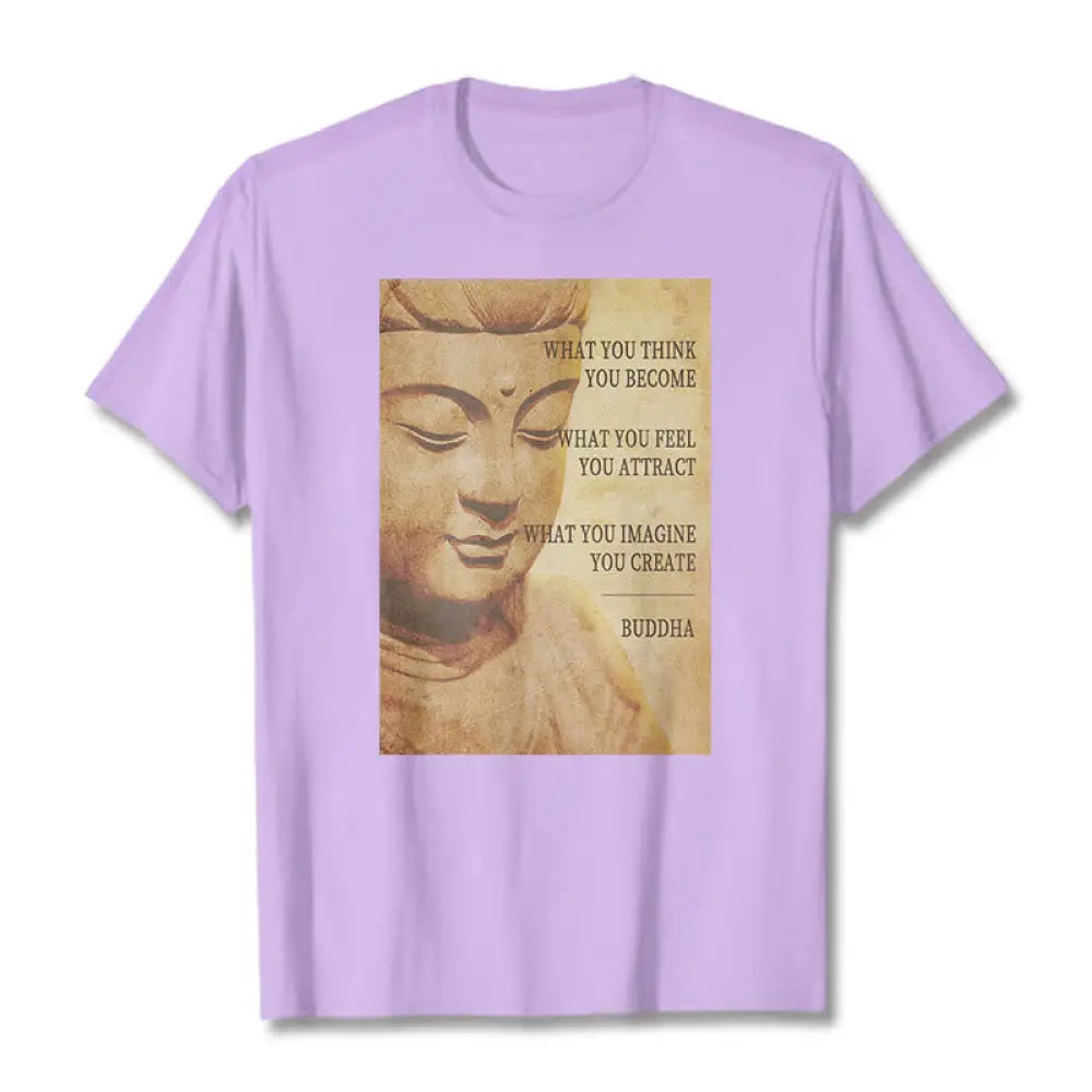 Buddha Stones What You Think You Become Tee T-shirt - Plum / S - T-Shirts