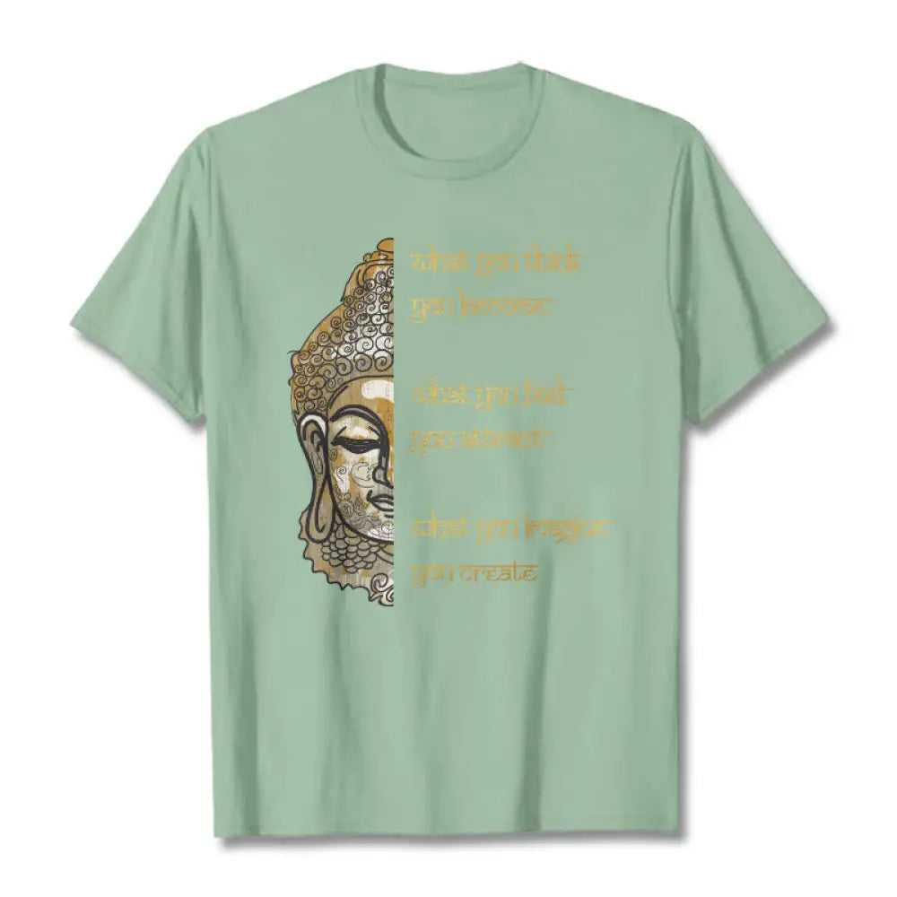 Buddha Stones What You Think Tee T-shirt - PaleGreen / S - T-Shirts