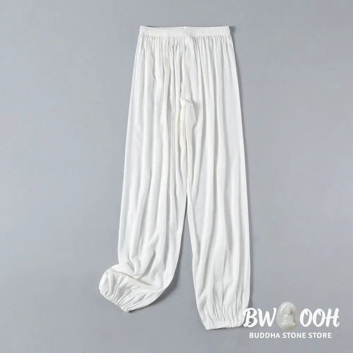 Buddha Stones White Crane Sea Cotton Linen Meditation Prayer Spiritual Zen Tai Chi Qigong Practice Clothing Set