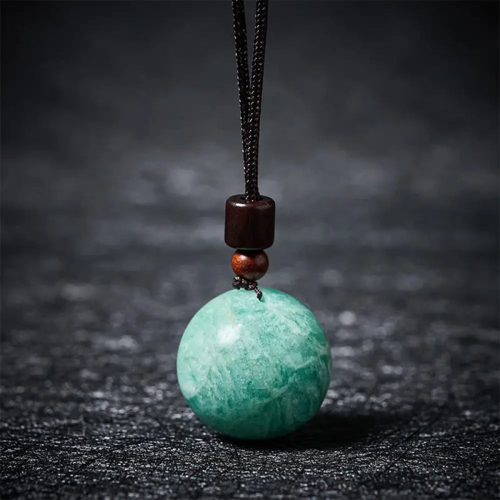 Buddha Stones White Crystal Pink Crystal Tiger Eye Smoky Quartz Protection Necklace Pendant - BWOOOH - Amazonite