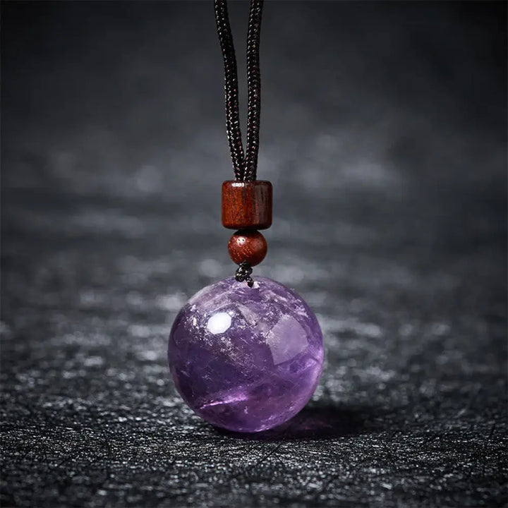Buddha Stones White Crystal Pink Crystal Tiger Eye Smoky Quartz Protection Necklace Pendant - BWOOOH - Amethyst