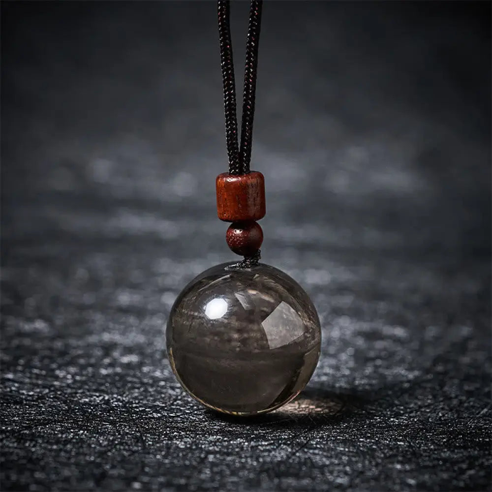Buddha Stones White Crystal Pink Crystal Tiger Eye Smoky Quartz Protection Necklace Pendant - BWOOOH - Smoky Quartz