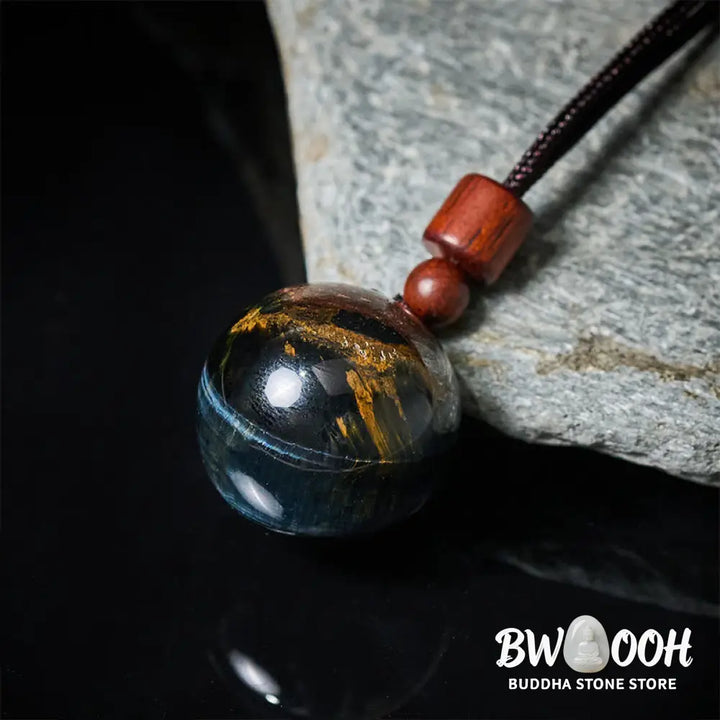 Buddha Stones White Crystal Pink Crystal Tiger Eye Smoky Quartz Protection Necklace Pendant - BWOOOH - Necklaces &amp;