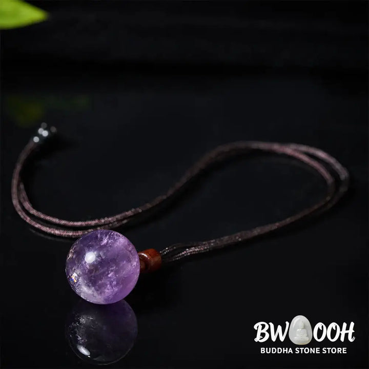 Buddha Stones White Crystal Pink Crystal Tiger Eye Smoky Quartz Protection Necklace Pendant - BWOOOH - Necklaces &amp;