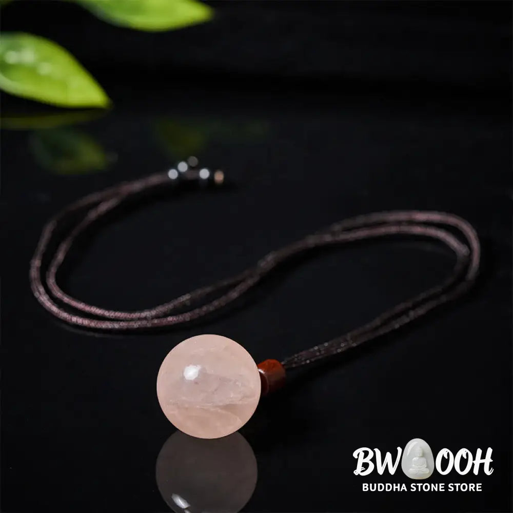 Buddha Stones White Crystal Pink Crystal Tiger Eye Smoky Quartz Protection Necklace Pendant - BWOOOH - Necklaces &amp;