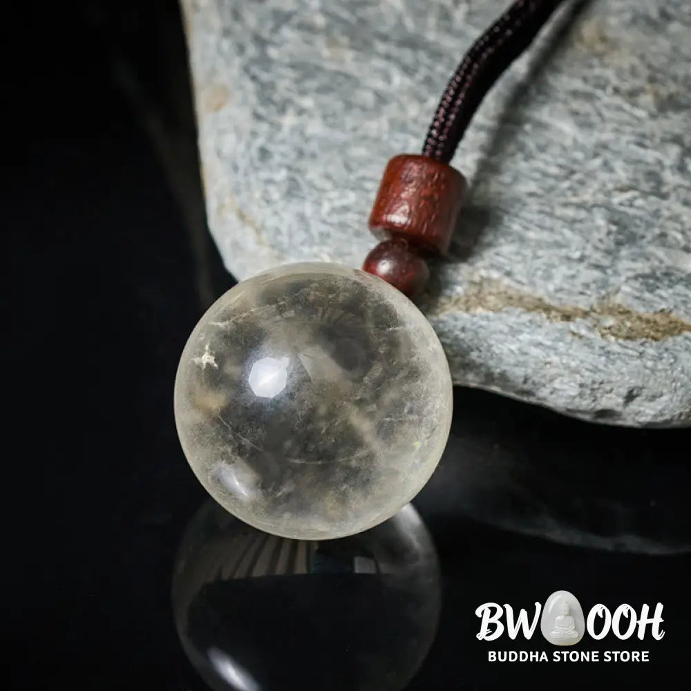 Buddha Stones White Crystal Pink Crystal Tiger Eye Smoky Quartz Protection Necklace Pendant - BWOOOH - Necklaces &amp;